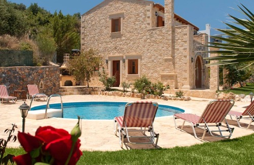 Agia Triada Villa | Wonderful private villa with A/C, private pool, WIFI, TV, patio, panoramic view and parking