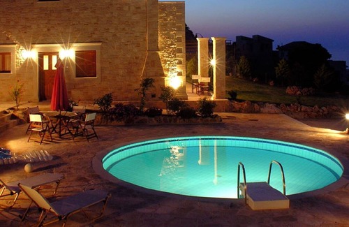 Agia Triada Villa | Wonderful private villa with A/C, private pool, WIFI, TV, patio, panoramic view and parking