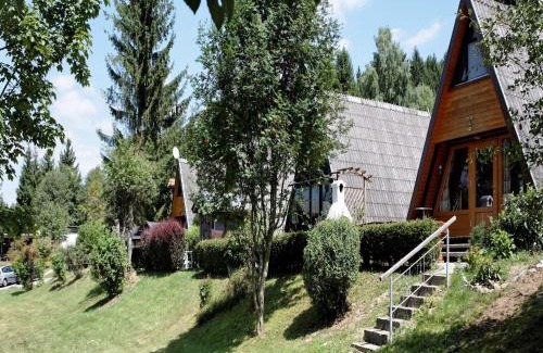 Waldkirchen House | Wooden chalet with terrace near a swimming lake