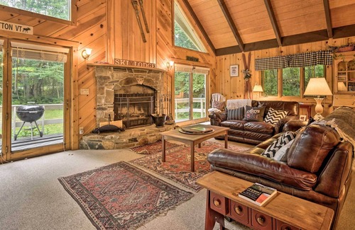 Wardsboro Cabin | Woodsy Cabin w/ Fire Pit ~ 8 Mi to Mount Snow