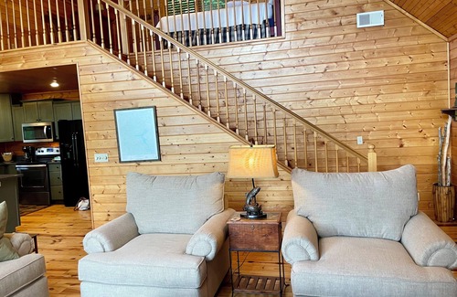 Topton Cabin | Wow! Lake Nantahala Smoky Mountain Cabin with Boat Dock, Hot Tub & Firepit!
