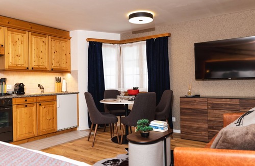 Klosters Platz Apartment | Wunderstay Alpine 16 Chic Studio Central Location Vrbo