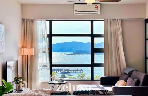 Downtown Kota Kinabalu Apartment | Zeluxo #JQ01 Jesselton Quay Tower 2 Level 10-2BR 2 Bath, Seaview