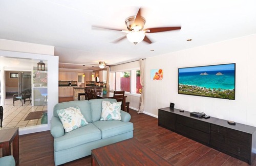 Kalama Tract House | Zen Home with AC, Pool, Near Kailua Beach