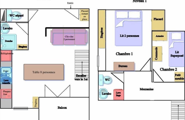 10m from ski slopes, 2nd floor, ski locker, 47m², Aussois