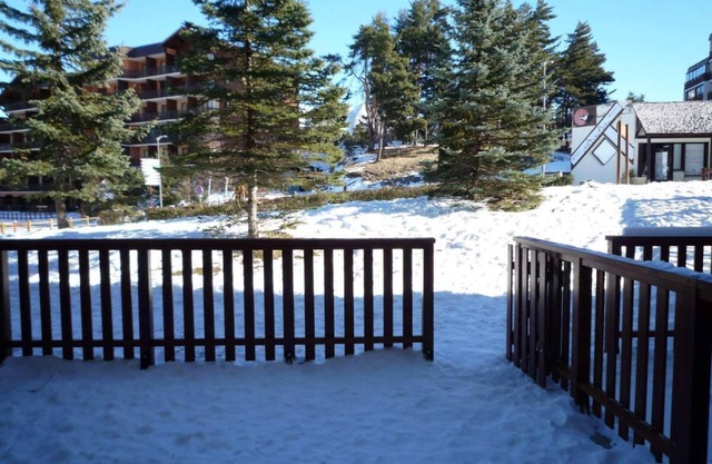130m from ski slopes, Ground floor, view ski slopes, terrace, tv, ski locker, 40m², La Joue du Loup