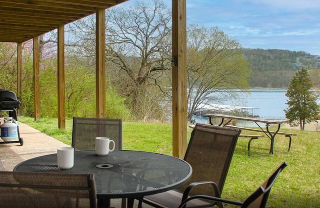 2BR Waterfront Duplex Cabin w/Pool + Swim & Boat dock