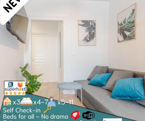 3 APPTS - 3 à 7 lits - Parfait 6 à 10 pers - max 29 pers - 1 immeuble - Convivialité, Rentabilité - ENGLISH - 3 APTS - 3 to 7 beds - Ideal for 6 to 10 guests - Up to 29 - Same building - Cattenom