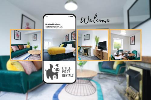 3 Bedroom Home By Littlepiggyrentals Short Lets & Serviced Accommodation Northampton With Parking & Wi-Fi