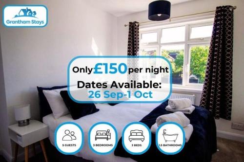 3-Bedroom House with Free WiFi & Parking, Sleeps 5