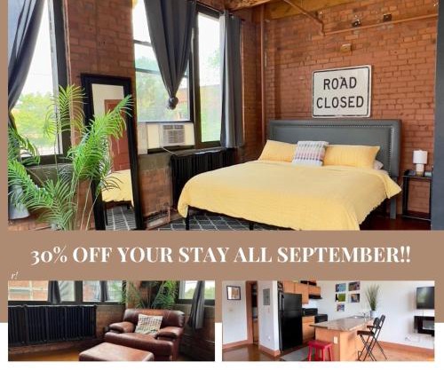 420 Friendly KING suite Downtown LOFT Free Parking & WiFi