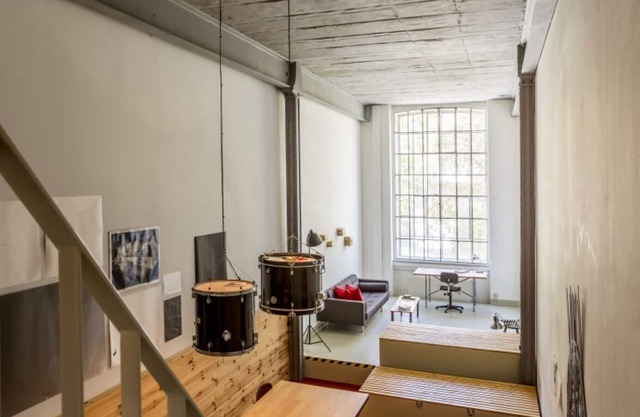 64 m² industrial-style loft in the middle of Leipzig's cotton mill