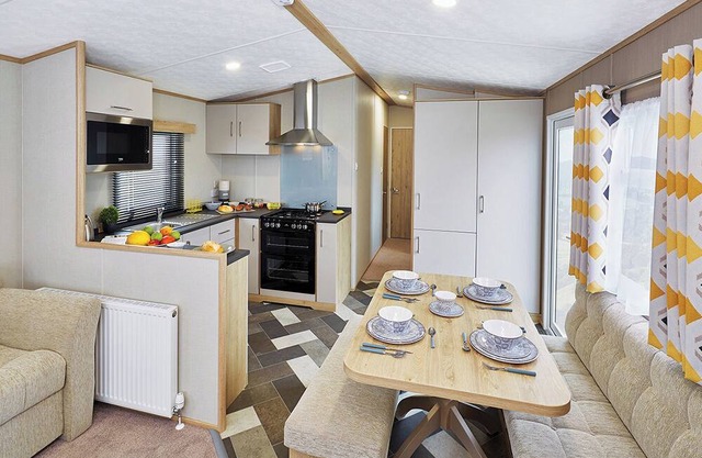 A modern holiday home with one master double and two twin bedrooms.