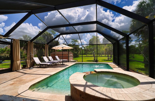 Amazing tropical view villa with heated salted water pool/spa & game room
