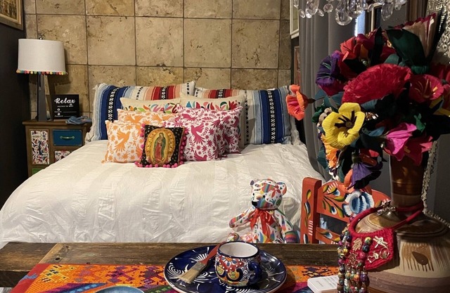 An artist’s studio apartment showcasing Hispanic culture