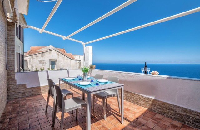 Apartment 'Magic Sea View Borgo Castelsardo' with Sea View, Balcony and Air Conditioning