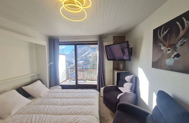 Apt 4 ppl, balcony near the ski runs