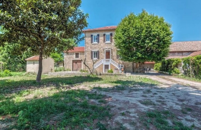 Ardeche in Provence with shady park