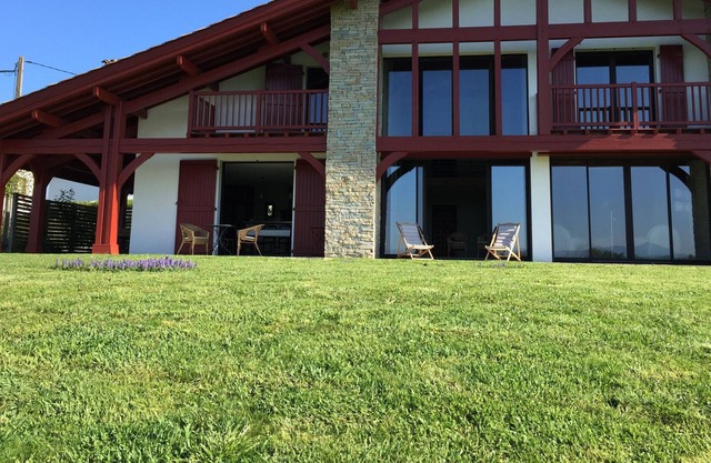 Basque family home, south facing view Pyrenees 180 °
