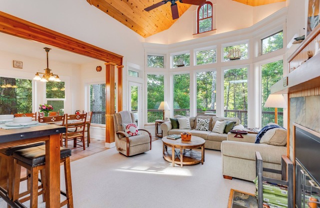 Beach home in the trees! Dog friendly, 3 bedroom, 3.5 bath home, blocks to the beach and town!