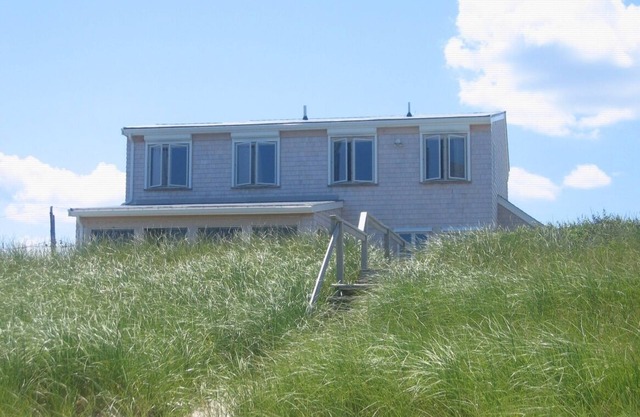 Beach House, located on a barrier dune between the ocean and Great Salt Marsh