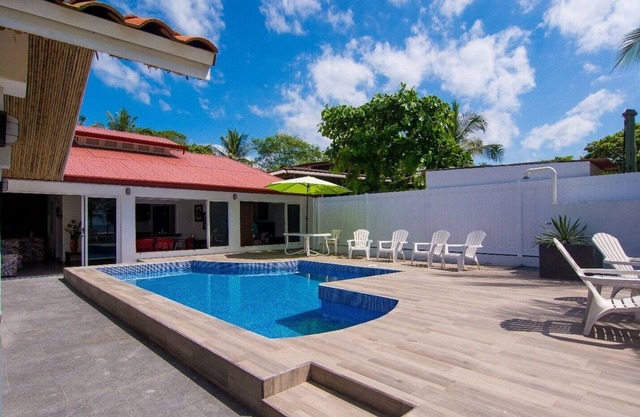 Beachfront House in Playa Tivives with private pool