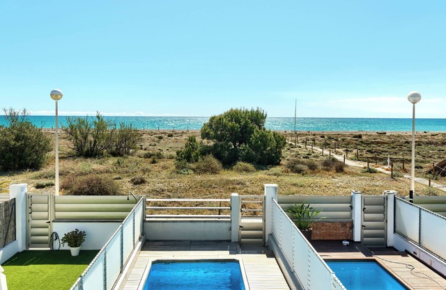 Beachfront house with private pool