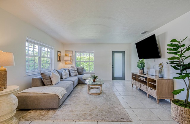Beautiful home across street from beach path with AC, patio & washer/dryer