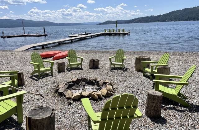 Beautiful Lake Coeur d' Alene Waterfront in Driftwood Bay