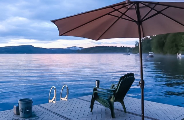 Beautiful, Waterfront Home with Dock, Furnished Deck, Gas Grill, and Lake Views