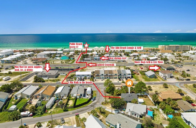 Best Location in PCB! Walk to everything. 3 min stroll to beach, food, bars.