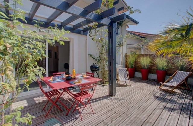 Biscarrosse Bourg - Beautiful 3 stars duplex with terrace, town centre