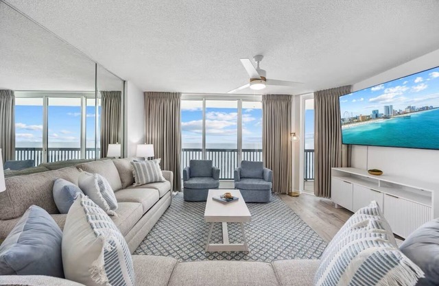 Blue Wave Retreat – Stunning Oceanfront Condo w Indoor-Outdoor Pool & Lazy River