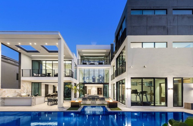Boardwalk Mansion! 3-Story Waterfront, Dock, Heated Pool, Jacuzzi, Billiards