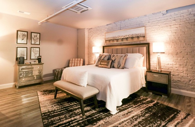 Boutique hotel in historic downtown Seneca. Room #4, King bed.