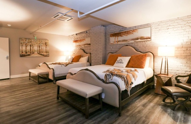 Boutique hotel in historic downtown Seneca. Room #5, two King beds.