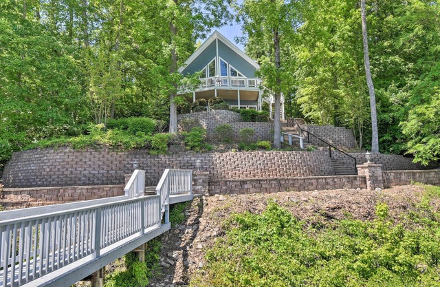 Bracey Home on Lake Gaston: Furnished 2-Story Dock
