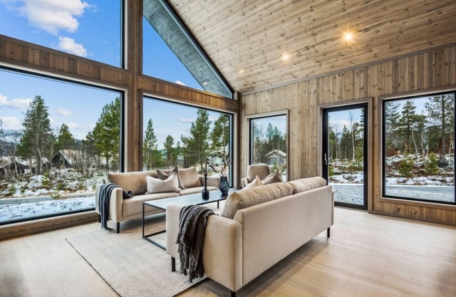 Brand new cabin at Hovden with 2 bathrooms and ski in/out cross-country skiing