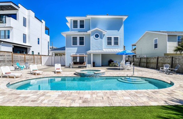 Brand New Pool! Incredible Ocean Views! Updated Beach House, Fenced Yard, Balcony, Easy Beach Access