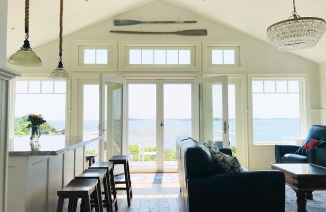 Brand new year-round oceanfront home with beach.