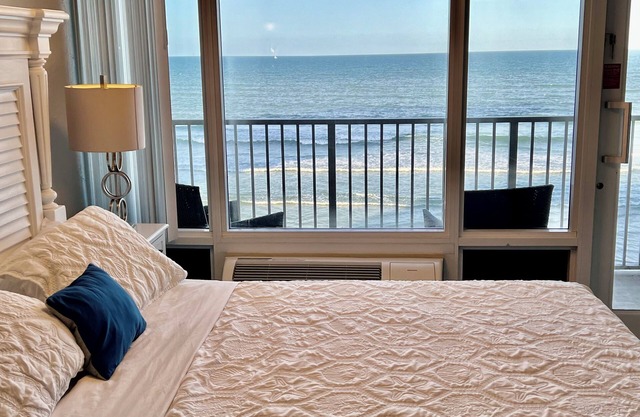 Breathtaking panoramic views of Ocean from 4th floor upgraded unit own balcony