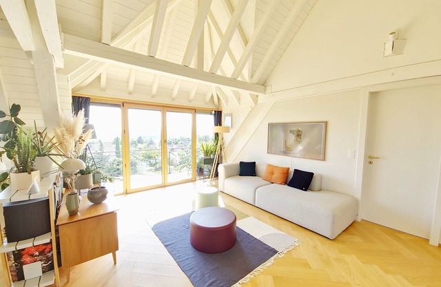 Breathtaking view of Lake Geneva and the mountains will definitely seduce you!
