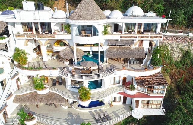 Breathtaking views over the entire Banderas bay from Villa Azul