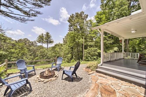 Bryson City Retreat Fire Pit and Mountain Views!
