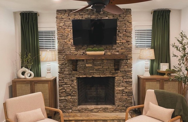 Cabin in the Pines: Enjoy the Greenville area in a wooded retreat 2BR/1.5BA