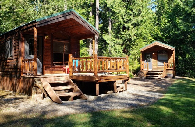 Cabins at Treefrog Woods, Port Townsend. Includes two(2)private cabins & grounds