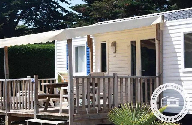 Camping L'Anse Des Pins * - Comfort Mobile Home 3 Rooms 4/6 People + TV