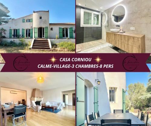 Casa Corniou - Calme, Village Provençal, 3 chambres, 2 SDB, 8 personnes