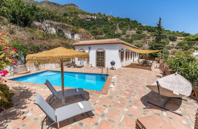 Casa "Cortijo La Alberquilla" with mountain views, sea views, pool, Wi-Fi, and garden