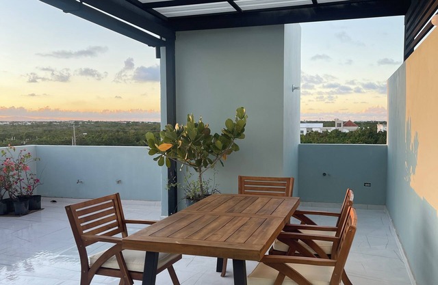 Charming 2-bedroom apt penhouse with swinming pool WF AC in enchantg Punta Cana